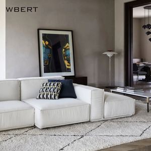WBERT Ensemble de canapé italien de luxe électrique multifonctionnel en tissu personnalisé Lit escamotable avec télécommande Salon d'hôtel - Product Image 6