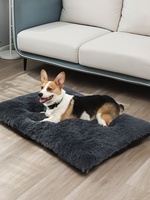 Tapis long et moelleux pour chien, lit douillet et chaud pour l'hiver, coussin de couchage pour chat, coussin lavable pour animaux de compagnie, pour chiens et chats