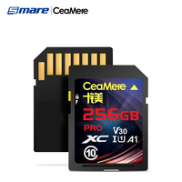 Carte mémoire SD Ceamere 4 Go-256 Go haute vitesse classe 10 U3 en plastique pour appareil photo numérique