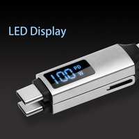Ukalun Portable 5A PD100W 3 in 1 Magnetic Key Chain USB-Ladekabel für IOS OTG-Datenkabel Typ C mit LED-Anzeige