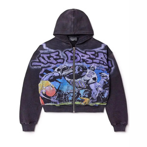 Sudadera con capucha y cremallera con estampado digital 3D de estilo europeo y americano, novedad transfronteriza de marca de moda - Product Image 1