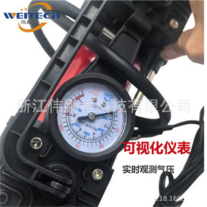 Compresseur d'air pour pneus Weitech 12V avec jauge analogique 150Psi, pompe à air portable pour voiture - Product Image 1