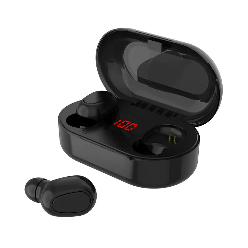 New wireless earbuds 5.0 Headset Noise reduction and in-ear mini digital display wireless earphone with charging case