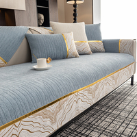 Housse de Canapé Simple et Moderne en Chenille, Protection Universelle Quatre Saisons pour Meubles