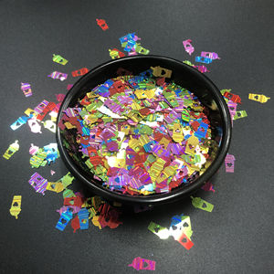 Paillettes en forme <span class=keywords><strong>de</strong></span> papillon en argent holographique personnalisées en gros pour <span class=keywords><strong>le</strong></span> maquillage et les ongles <span class=keywords><strong>de</strong></span> Noël - Product Image 2