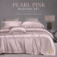 Parure de lit en soie de mûrier couleur unie, drap-housse 100 % soie, couette et drap de lit en soie