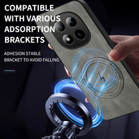 Funda Protectora Magnética de Cuero PU Mate con Protección de Lente para Xiaomi Redmi Note 15 Pro + / Note 15, Compatible con Carga Inalámbrica