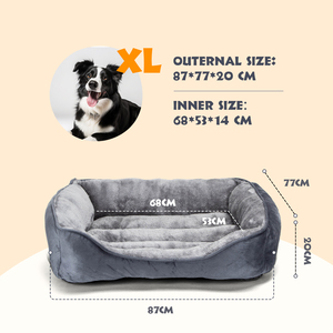 Nobleza XL grande lettino per cani lavabile invernale letto per gatti con imbottitura in fibra Super morbida antiscivolo in scatola - Product Image 3
