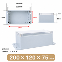 Boîtier de jonction étanche IP65 en ABS vierge transparent 230x150x85mm avec brides de montage