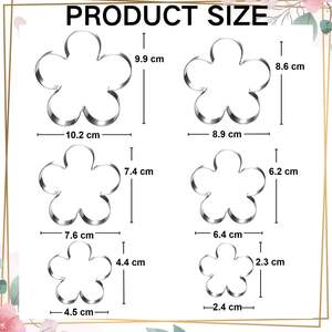 Non-Stick Metal Mousse Ring 4inch & 6inch Plum Blossom Bread Mold for Low Sugar Baking Household Cake Tools - Product Image 6