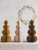 Ornements de Noël en papier, ornements en nid d'abeille pour arbre de Noël, décoration de fenêtre pour Noël, ornements en papier de Noël