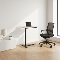 Table basse moderne blanche en forme de C, petit bureau réglable en hauteur pneumatique, panneau en fer, plateau en bois, mobile, pour salon domestique