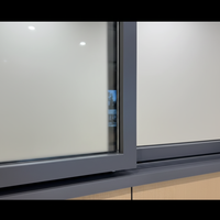 Ventanas Corredizas Modernas Resistentes a Huracanes, con Mosquitera Plegable de Acero Inoxidable, Marco de Aleación de Aluminio, Aislamiento Térmico para Uso Doméstico