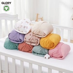 Lenzuolo per Culla in Cotone Biologico GOTS con Angoli Elasticizzati 52x28 CPC OEKO-TEX REACH per Materasso Standard Biancheria da Letto per <span class=keywords><strong>Neonati</strong></span> - Product Image 1
