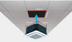 เครื่องปรับอากาศแบบคาสเซ็ต <span class=keywords><strong>4</strong></span> <span class=keywords><strong>ทิศทาง</strong></span> ขนาดกะทัดรัด 2 ท่อ ยี่ห้อ Midea 220-240V 1 เฟส 50(60Hz) แบบ Heat Pump พร้อ<span class=keywords><strong>ม</strong></span>ชุดทำควา<span class=keywords><strong>ม</strong></span>เย็น<span class=keywords><strong>น้ำ</strong></span> สำหรับสนามบิน - Product Image 5