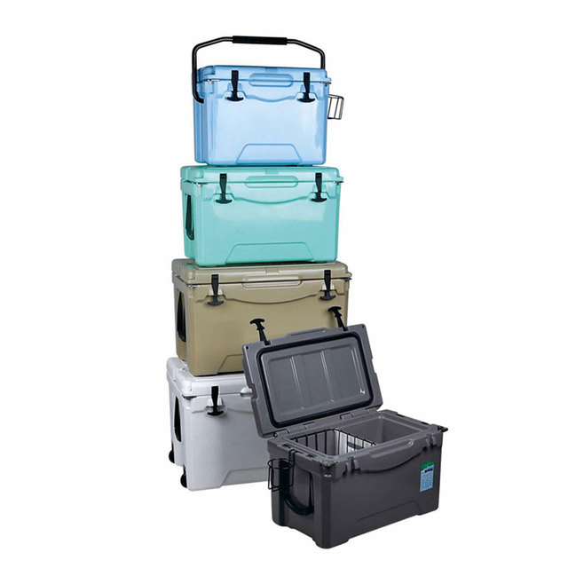 Custom Logo Rotomolded Cooler Box Portable Outdoor Camping Ice Chest Fabrication Services Via Rotational Molding Process