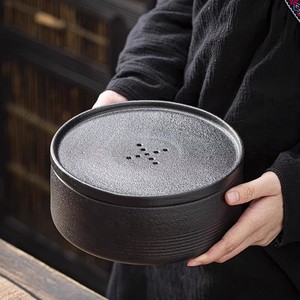 Traditional Ceramic <b>Tea</b> Storage Jar With Lid For <b>Tea</b> Leaves And <b>Tea</b> Tools - Product Image 1