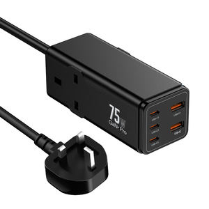 Reino Unido 20W Viajes al aire libre con enchufe múltiple Puerto USB Extensión Protección contra sobretensiones Enchufes Cable <span class=keywords><strong>de</strong></span> conexión a tierra Tira <span class=keywords><strong>de</strong></span> alimentación - Product Image 5