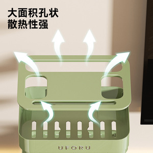 กล่องเก็บเราเตอร์ Uforu แบบหลายชั้นพร้อมช่องระบายอากาศสำหรับกล่องรับสัญญาณไวไฟที่บ้านและที่เก็บปลั๊กไฟ - Product Image 2