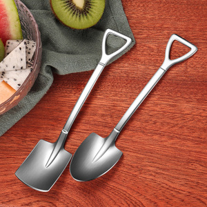 Stainless Steel Fruit Scoop 304 Easy Release Dessert Ice Cream Spoon Household Coffee Scoop Solid Color Manual Tool - Product Image 1