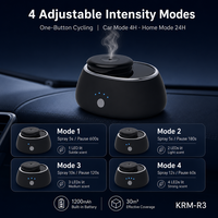 Diffuseur de parfum solaire USB double charge pour voiture et maison, 30 ml, 4 niveaux, 12 h d'autonomie, sans eau, portable, désodorisant, OEM, plastique noir, 30 m³