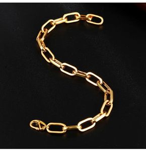 Bracelet de couple Xinfly Gifts, bijoux de luxe personnalisés, fermoir en forme de trombone, pour homme et femme, or véritable 24 carats, or jaune pur 999, 5D, rigide - Product Image 2