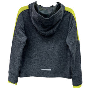 Superior Quality Woven Overlay Fleece Anti-Pill Zipper <b>Hoodie</b> Collarless Sport Jacket - Product Image 2