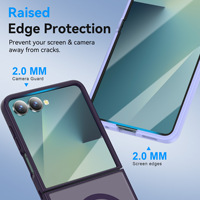 Étui magnétique mat de luxe compatible avec Samsung Galaxy Z Flip 8 7 6, coque pliable antichoc au toucher doux pour professionnels