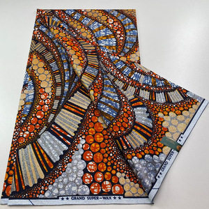 Phi hoàng gia màu xanh in sáp ren vải Hà Lan sáp Hà Lan Bông 6 mét - Product Image 2