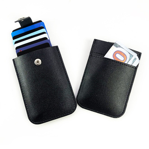 FIZZBAGS <strong>Custom</strong> Logo Silk Screen Printed Fashion Patent Leather Unisex <strong>Wallet</strong> Button Closure RFID Blocking Credit Card Holder - Product Image 3