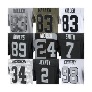 2025เสื้ออเมริกันฟุตบอลเย็บใหม่ลาสเวกัส #98 CROSBY #83 waller #34 Jackson - Product Image 1