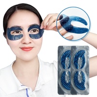 Parches de Hidrogel de Colágeno Azul Cristalino con Forma de Alas de Mariposa, Marca Privada OEM, Desinflamatorios, Calmantes, Reafirmantes, para Ojeras, Veganos