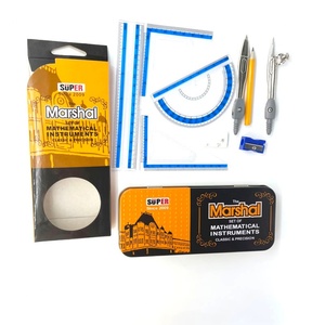 Wholesale High Quality Metal 9pcs School Professional Compass and Math <b>Set</b> for <b>Kids</b> - Product Image 2
