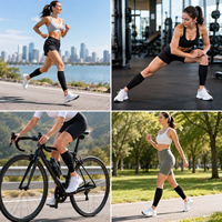 Manchons de compression sportifs OEM pour mollets, élastiques, avec soutien et protection pour la course à pied, le cyclisme et le soulagement des périostites tibiales