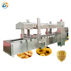 Industrial Continuous Conveyor Chip Deep Fryer Falafel Crispy Chicken Automatic Frying Machine