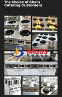 Cuisinière à induction commerciale de haute qualité à 6 brûleurs, 3,5 kW, cuisinière à induction de comptoir robuste pour restaurant, hôtel, restauration