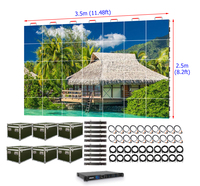 Outdoor Vollfarbige LED-Videowand P2.604 Außen-LED-Bühnenhintergrund 2,6mm Miet-LED-Wandpanel 3,5m X 2,5m