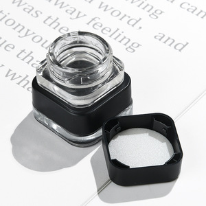 5ml 9ml vuông tròn sáp lọ thủy tinh kem chứa dầu dày nắp đen du lịch xách tay lọ mỹ phẩm đóng gói <span class=keywords><strong>container</strong></span> - Product Image 1