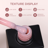 Gel Constructor de Uñas de Alta Calidad de Marca Propia en Botella, Sin Sensación de Quemadura, Gel Constructor de Uñas Color Nude, Kit UV de 100 ml, Sin Gris, Logotipo Personalizado