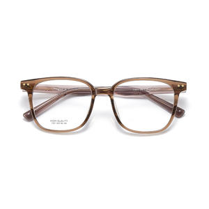 Montures de lunettes carrées unisexes 7351 54-18-148, monture complète en résine, anti-UV, origine Danyang - Product Image 1