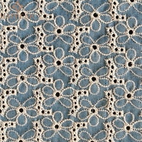 HAPPEAK doux coton Denim tissu fournisseurs en vrac Jacquard fleur broderie Denim tissu Textile pour la Production de vêtements