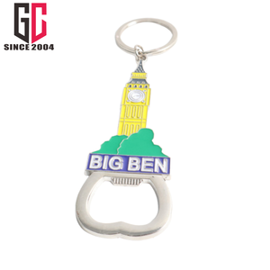 14 Năm Nhà Máy Tùy Chỉnh Kim Loại Lớn Ben Men Mở Chai Keychain Thủ Công Quà Tặng Với Keyring Đúc Kỹ Thuật - Product Image 2