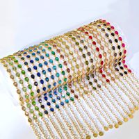 Bracelet CYNYA tendance pour femme en acier inoxydable 316L avec zirconium et pierre naturelle, plaqué or 18 carats – Idéal pour les soirées, résistant à la décoloration