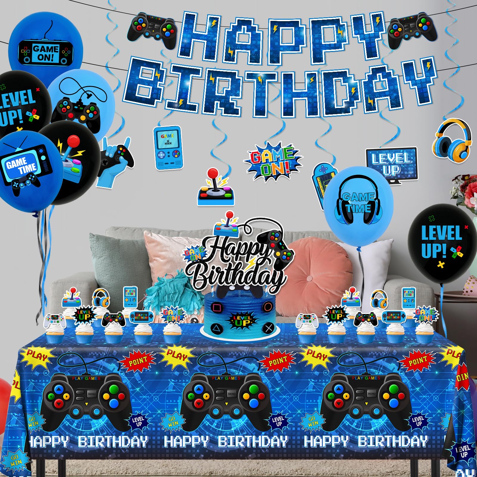 Blue Game theme set
