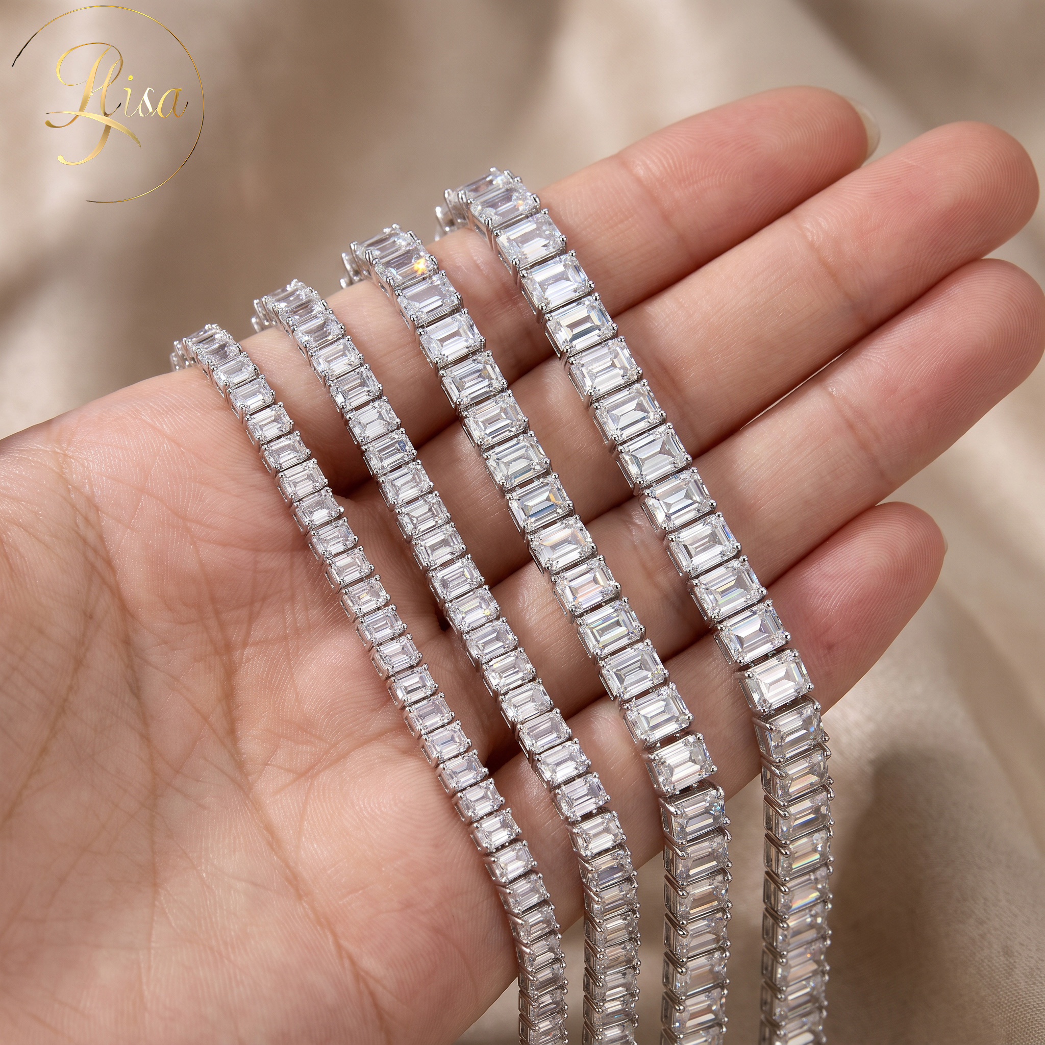 Emerald Cut Tennis Bracelet 1