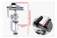 Nouvelle pince de table rotative 2-en-1 à 360 degrés, multifonctionnelle en alliage d'aluminium, support de perceuse électrique pivotant, outil rotatif