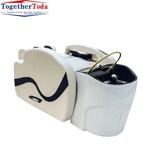 Fauteuil de lavage électrique haut de gamme pour salons de coiffure, lit de spa à circulation d'eau, bac noir, chaises de barbier pour usage professionnel - Product Image 1