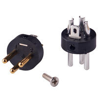 Connecteur XLR mâle 3 broches plaqué or LJQ2015JSH pour microphone, pièce de rechange pour broches de contact XLR