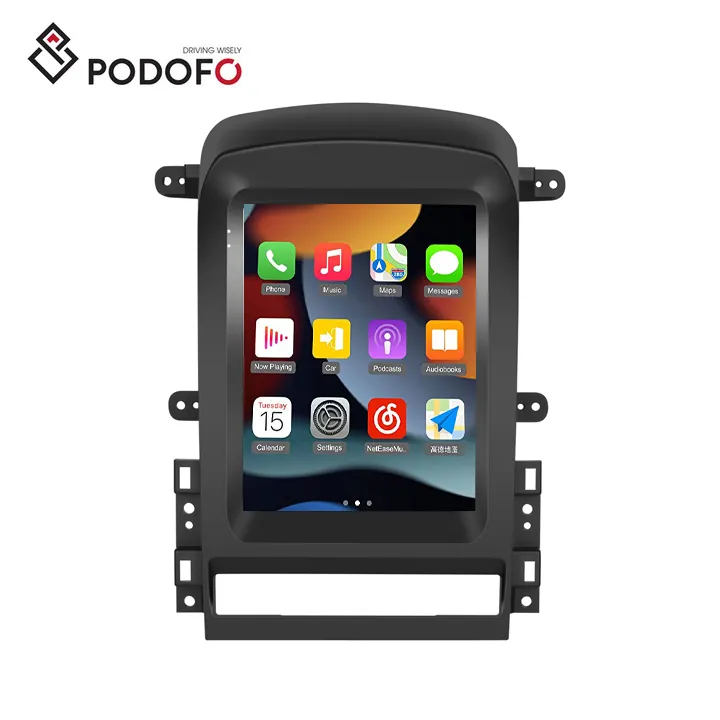 راديو ستريو للسيارة Podofo Android 13 لسيارة شيفروليه كابتيفا-من خلال سيارة أندرويد بنظام تحديد المواقع التلقائي واي فاي FM RDS
