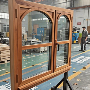 2025 Portes en bois Fabricant Customerise Nouveau Design populaire Forme différente Double & Triple vitrage Fenêtres en bois Maison à battants - Product Image 4